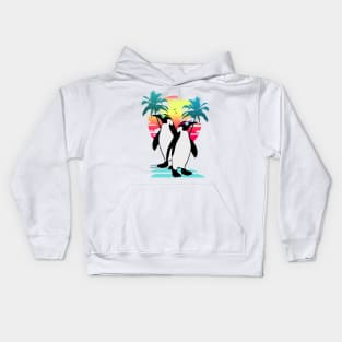 Cool summer penguin Kids Hoodie